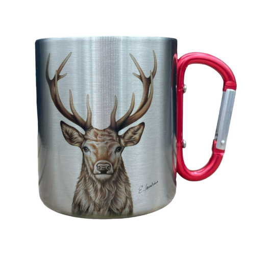 Edelstahltasse Hirsch