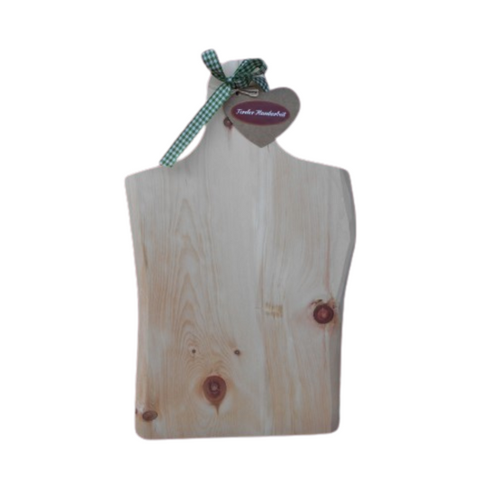 Zirben Jausenbrett mit Zierband grün