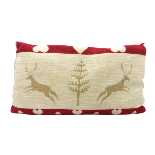 Zirbenkissen rot/beige klein