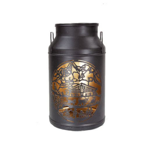 Milchkanne "Chalet" schwarz mittel