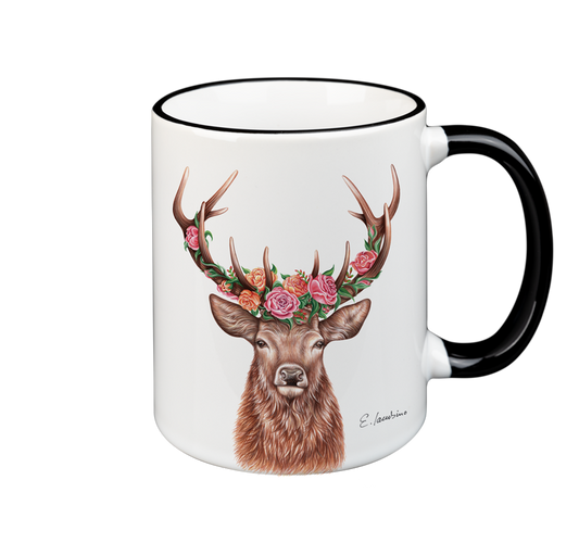 Tasse Blumenhirsch