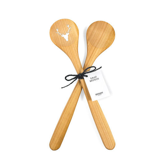 Salatbesteck Hirschkopf