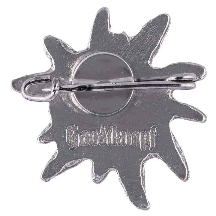 Anstecker Edelweiß blau