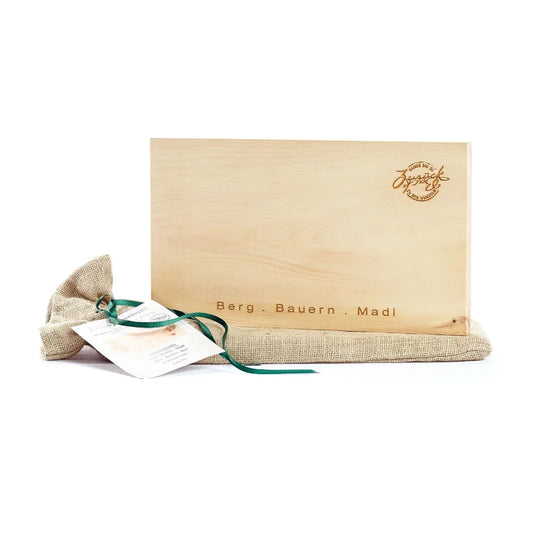 großes Jausenbrett Zirbe "Bergbauern Madl"