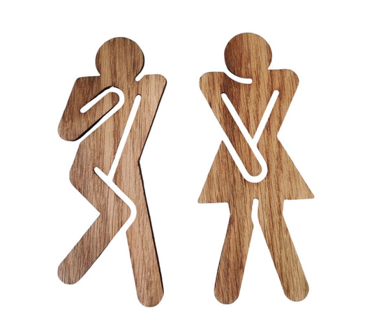 Toilettenpärchen "Pippi und Peppone"