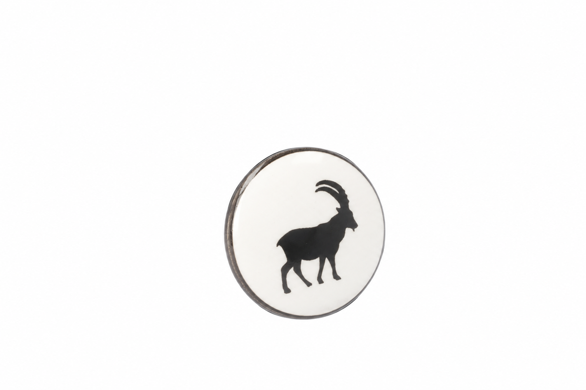 Alpen-Schubladenknopf "Steinbock"