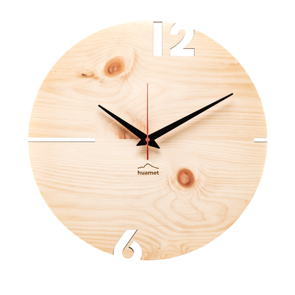 Wanduhr Puhr - Zirbe 30 cm rund -geräuschlos