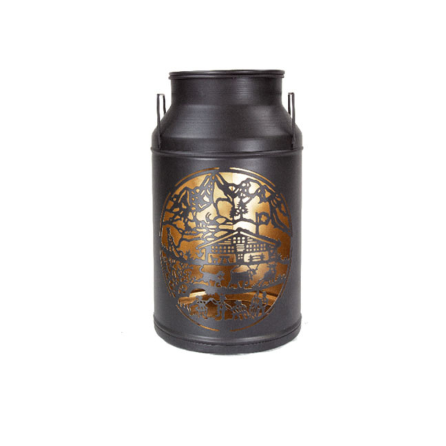 Milchkanne "Chalet" schwarz mittel