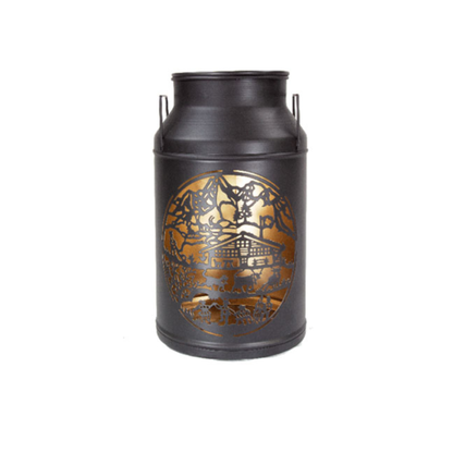 Milchkanne "Chalet" schwarz mittel