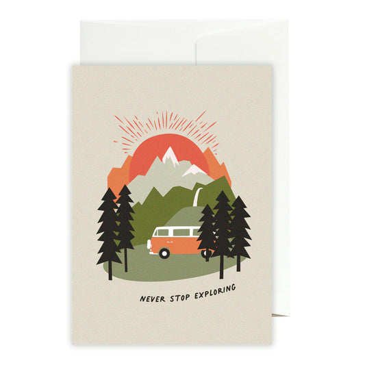 Grußkarte - Never Stop Exploring