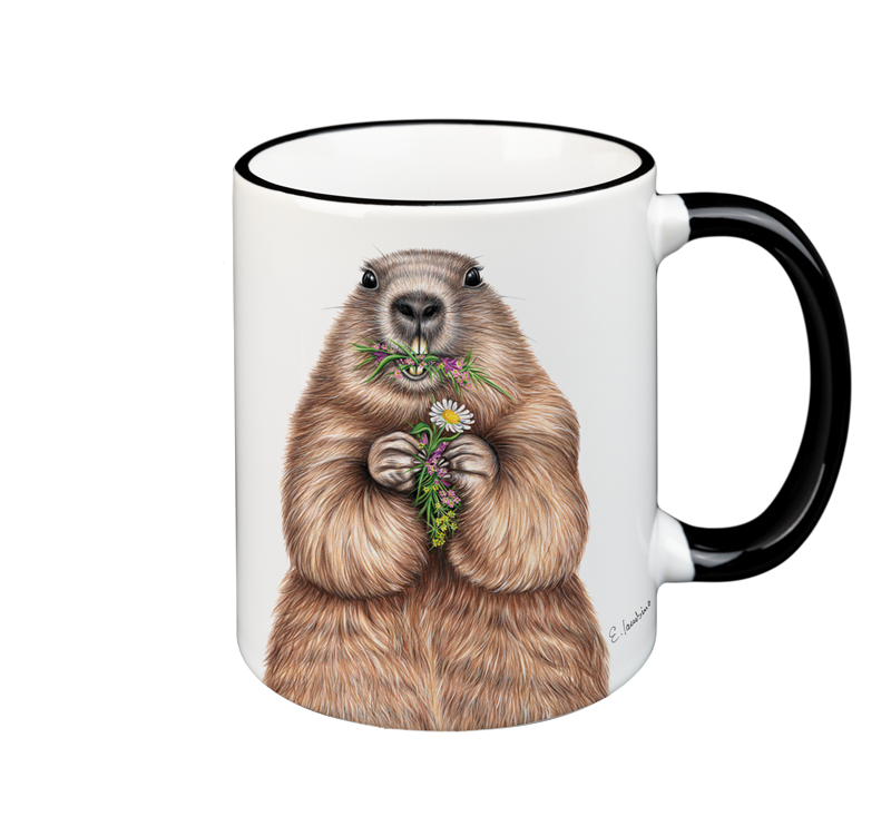 Tasse Blumenmurmeli