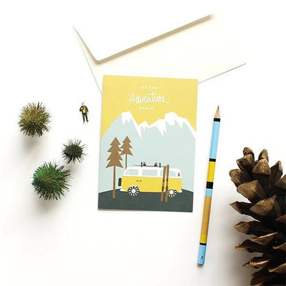 Grußkarte - Let the Adventure Begin